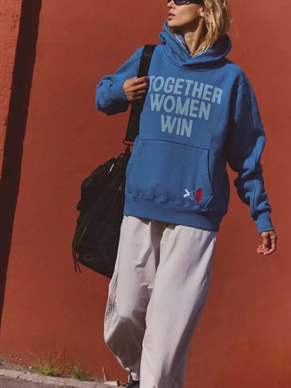 NWT FP Movement TOGETHXR A Cut Above Cozy Sporty Hoodie Women Cotton Boxy Fit S